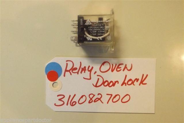 FRIGIDAIRE STOVE 316082700 Relay, Oven Door Lock used part FRIGIDAIRE STOVE 316082700 Relay, Oven Door Lock used part